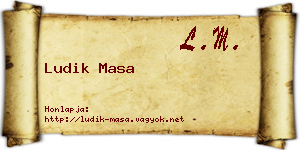 Ludik Masa névjegykártya